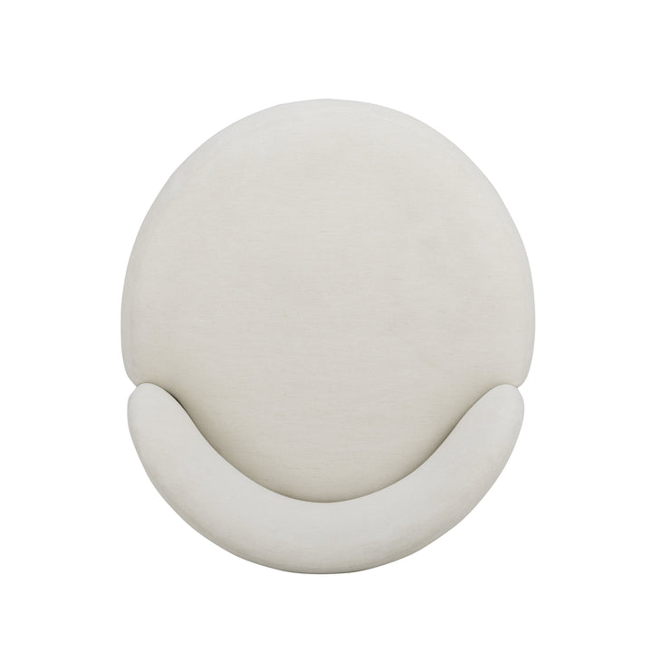Persa Round Back Cream Performance Chenille Dining Chair