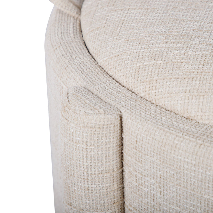 Bellamy Railroad Chenille Storage Stool With Reversible Tray Top