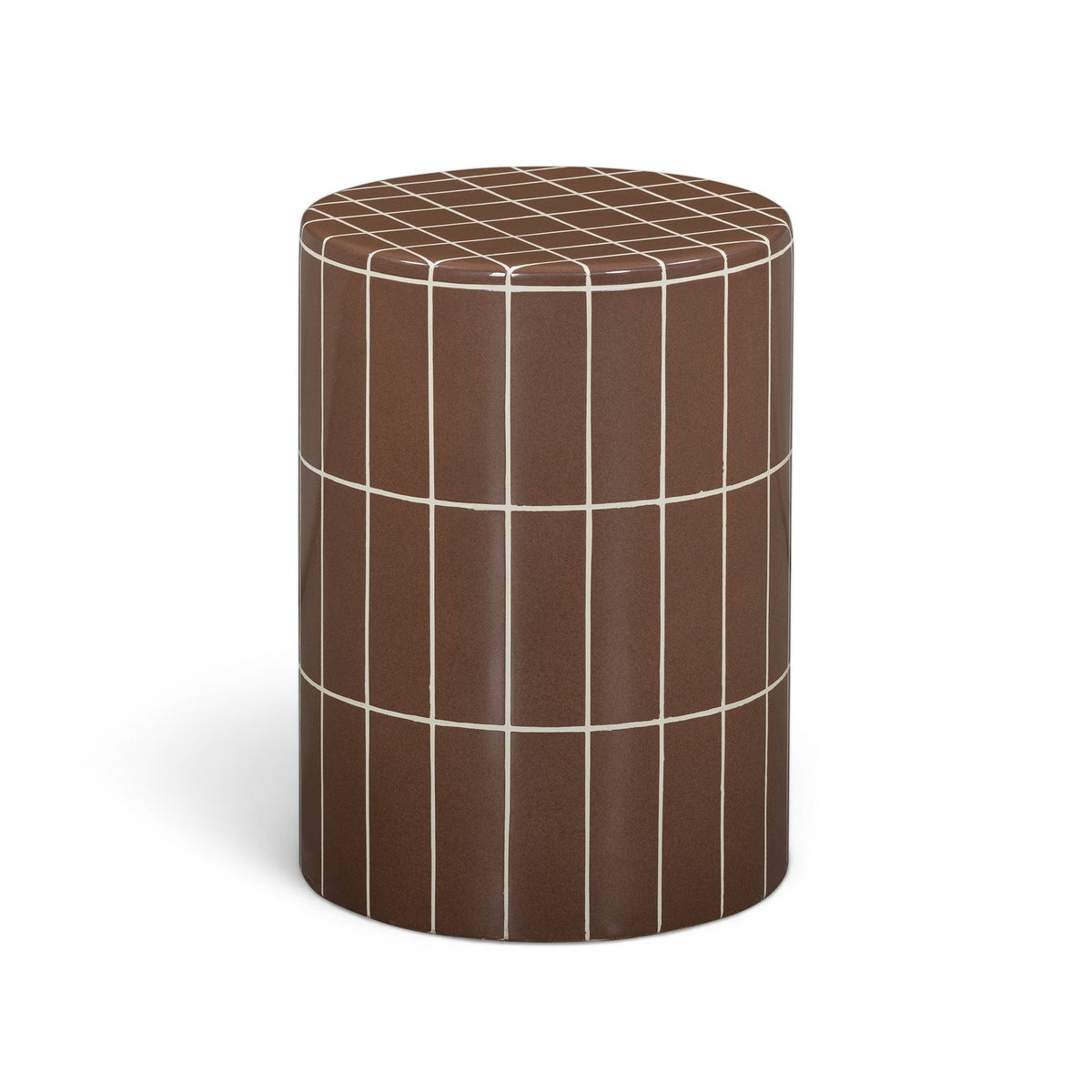 Tatiana Round Concrete Indoor/Outdoor Side Table - Terracotta