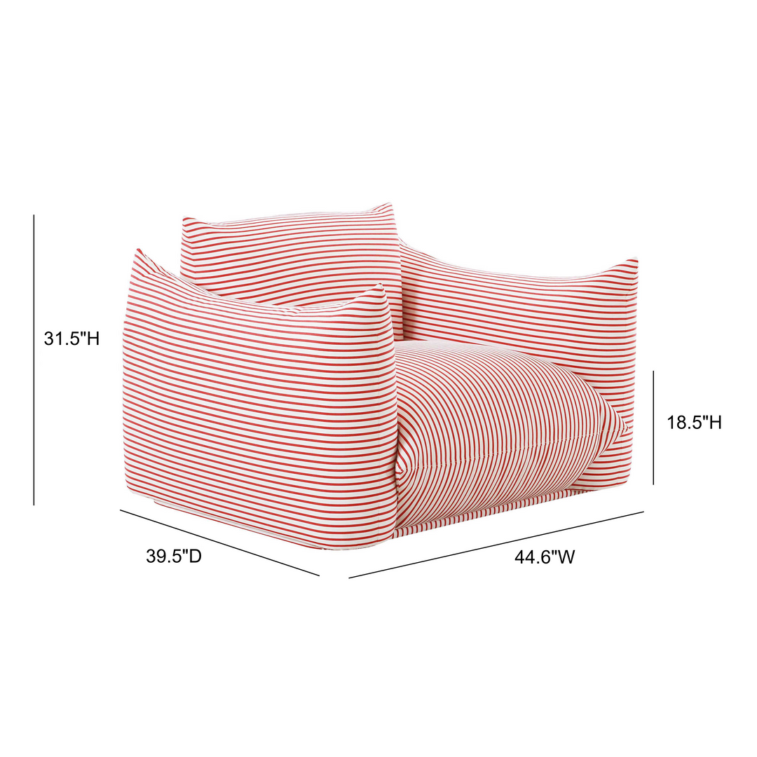 Saint Tropez Stuffed Indoor/Outdoor Armchair