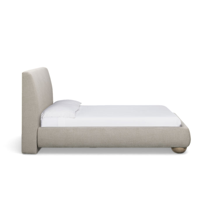 Rayne Cream Textured Fabric Bed - Queen