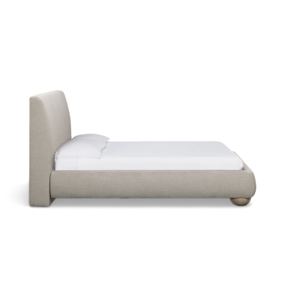 Rayne Cream Textured Fabric Bed - Queen