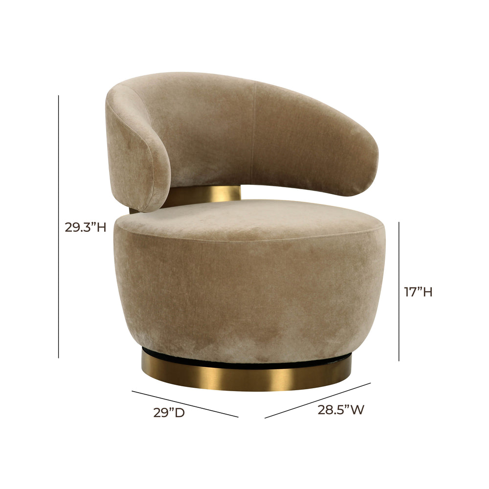 Austin Swivel Accent Chair - Oat