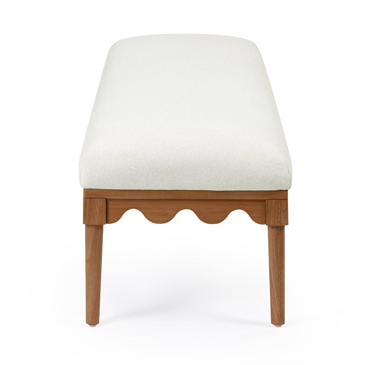 Oodle 56.5" Cream Performance Vegan Mohair Bench