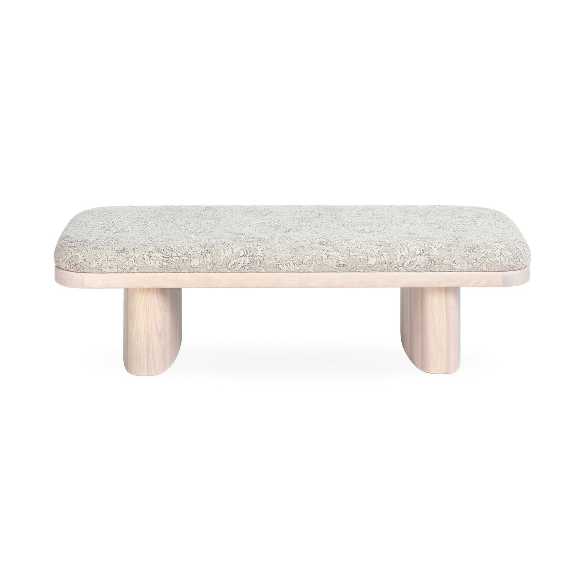 Ollie Upholstered Bench (48"-57") - Neutral Floral / 57"