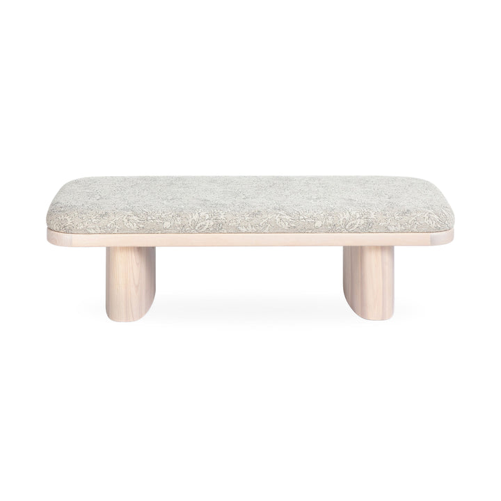 Ollie Upholstered Bench (48"-57") - Neutral Floral / 57"