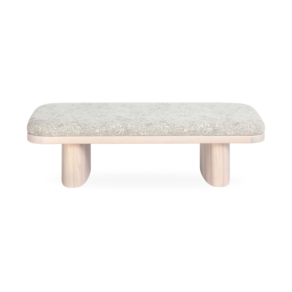 Ollie Upholstered Bench (48"-57") - Neutral Floral / 57"