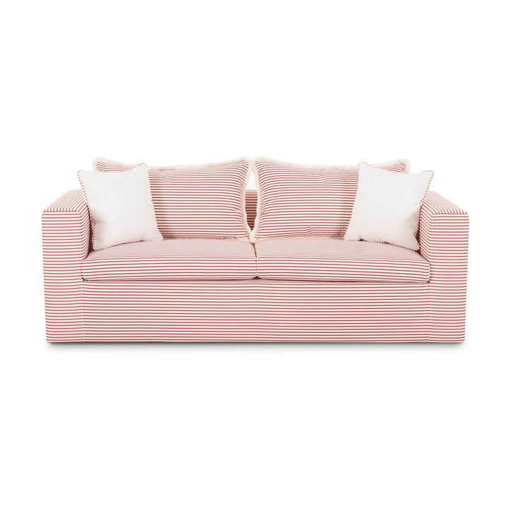 Salty 85" Indoor/Outdoor Sofa - Red Stripes