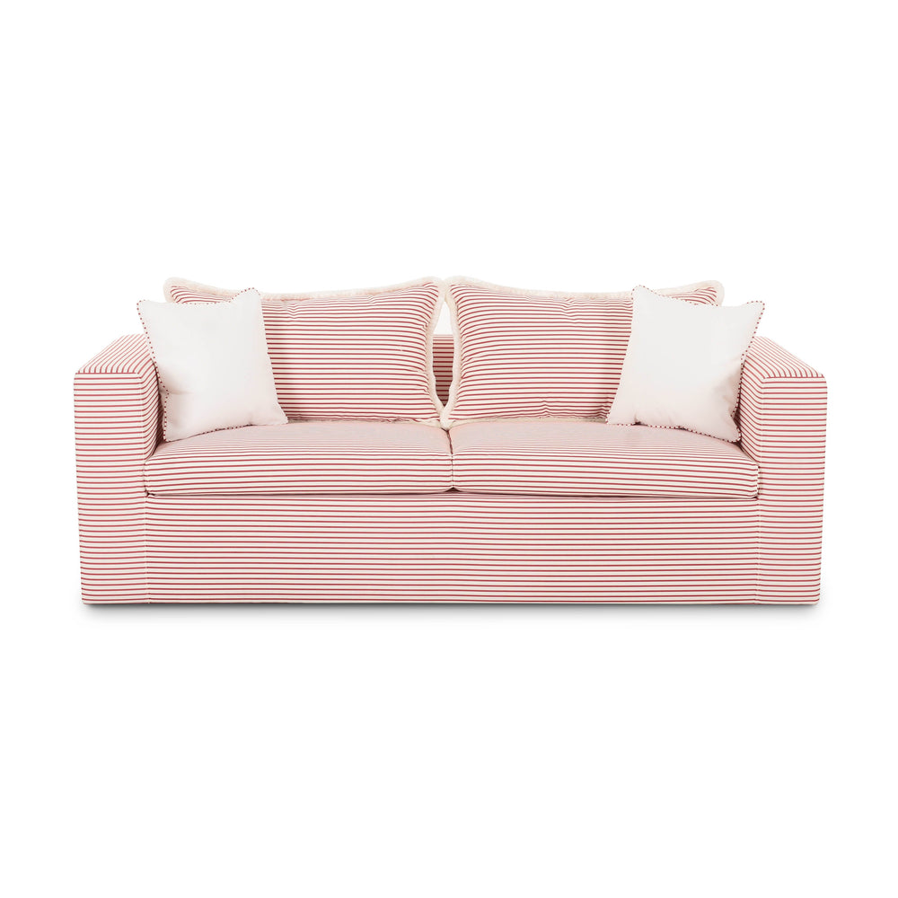 Salty 85" Indoor/Outdoor Sofa - Red Stripes
