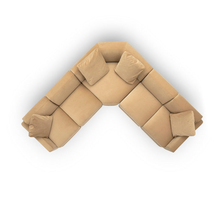 Perry 5-Piece Modular L-Sectional - Tan