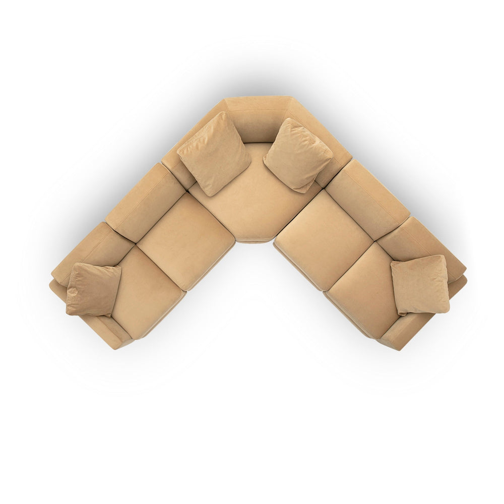 Perry 5-Piece Modular L-Sectional - Tan