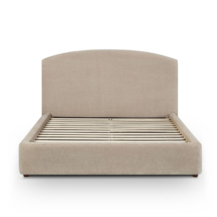 Leah Taupe Performance Chenille Bed - Queen