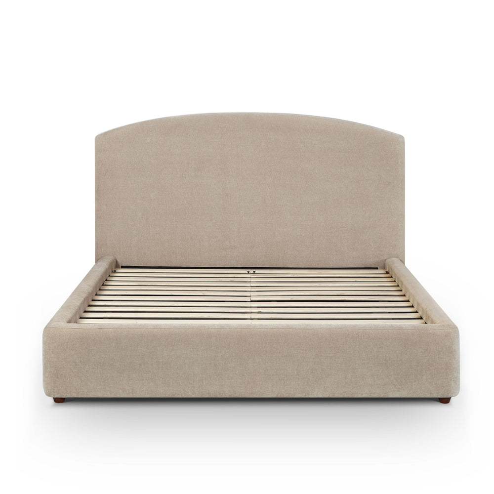 Leah Taupe Performance Chenille Bed - Queen