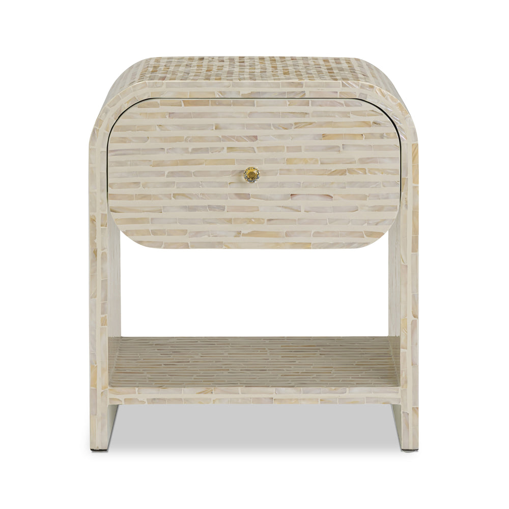 Borno 20" Mother of Pearl Nightstand