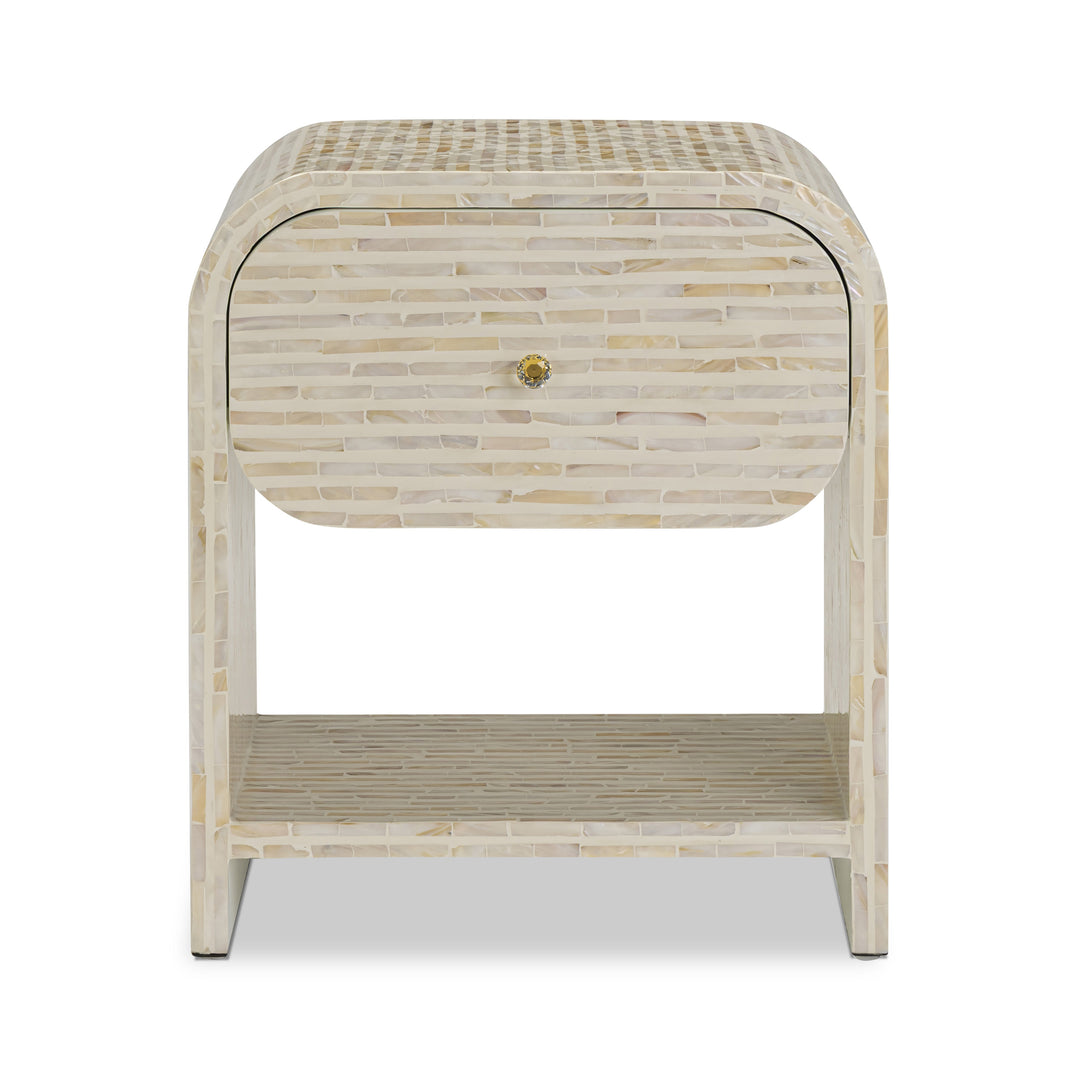 Borno 20" Mother of Pearl Nightstand