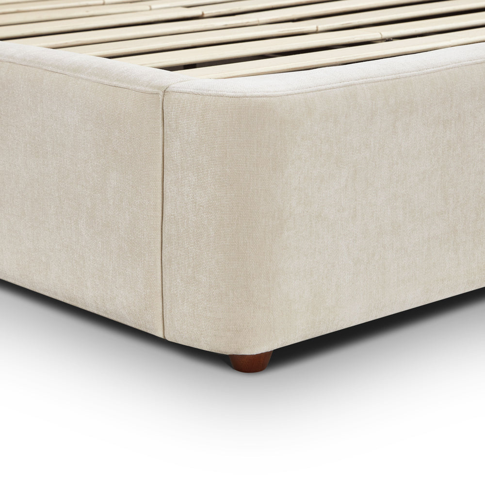 Leah Cream Performance Chenille Bed - Queen