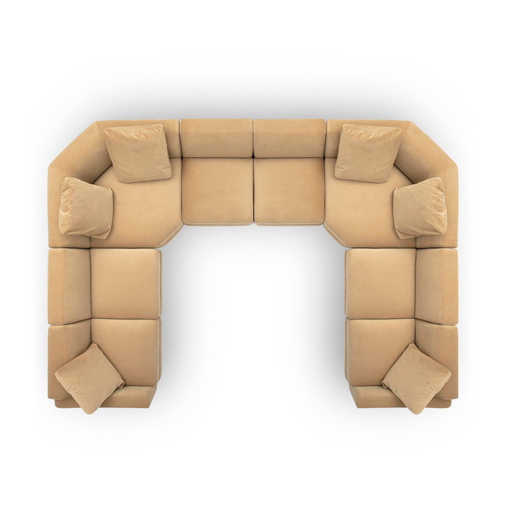 Perry 8-Piece Modular Large U-Sectional - Tan