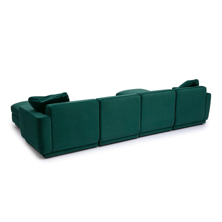 Perry 6-Piece Modular U-Sectional - Deep Green