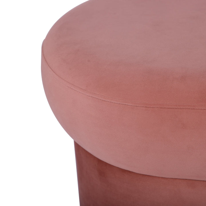 Andrea Performance Velvet Storage Bench (31"-50") - Salmon / 50"