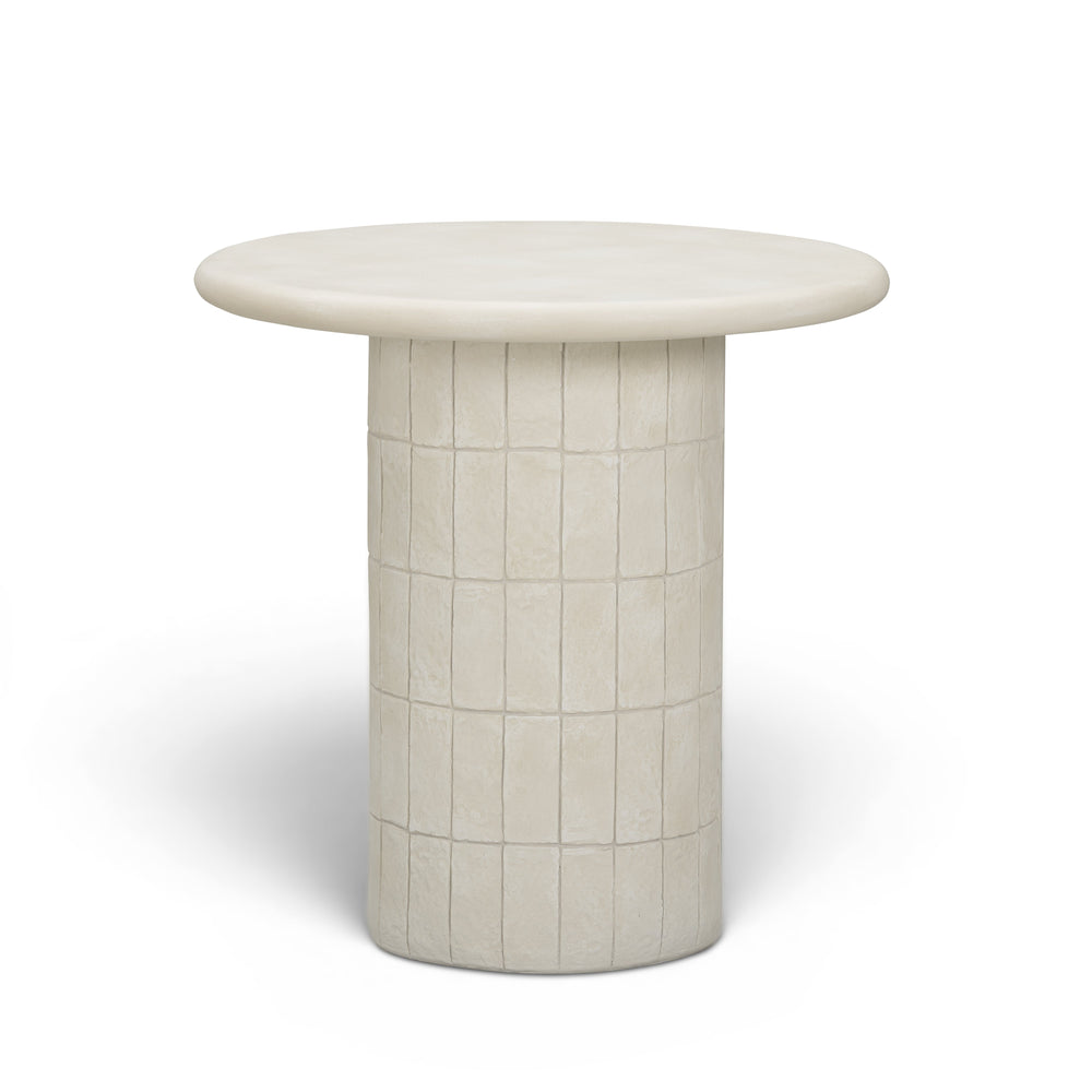 Fafo Beige Indoor/Outdoor Concrete Side Table