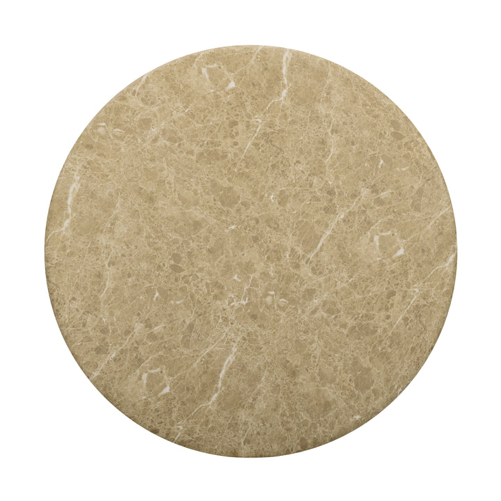 Cynthia 36" Light Emperador Marble Concrete Indoor/Outdoor Coffee Table