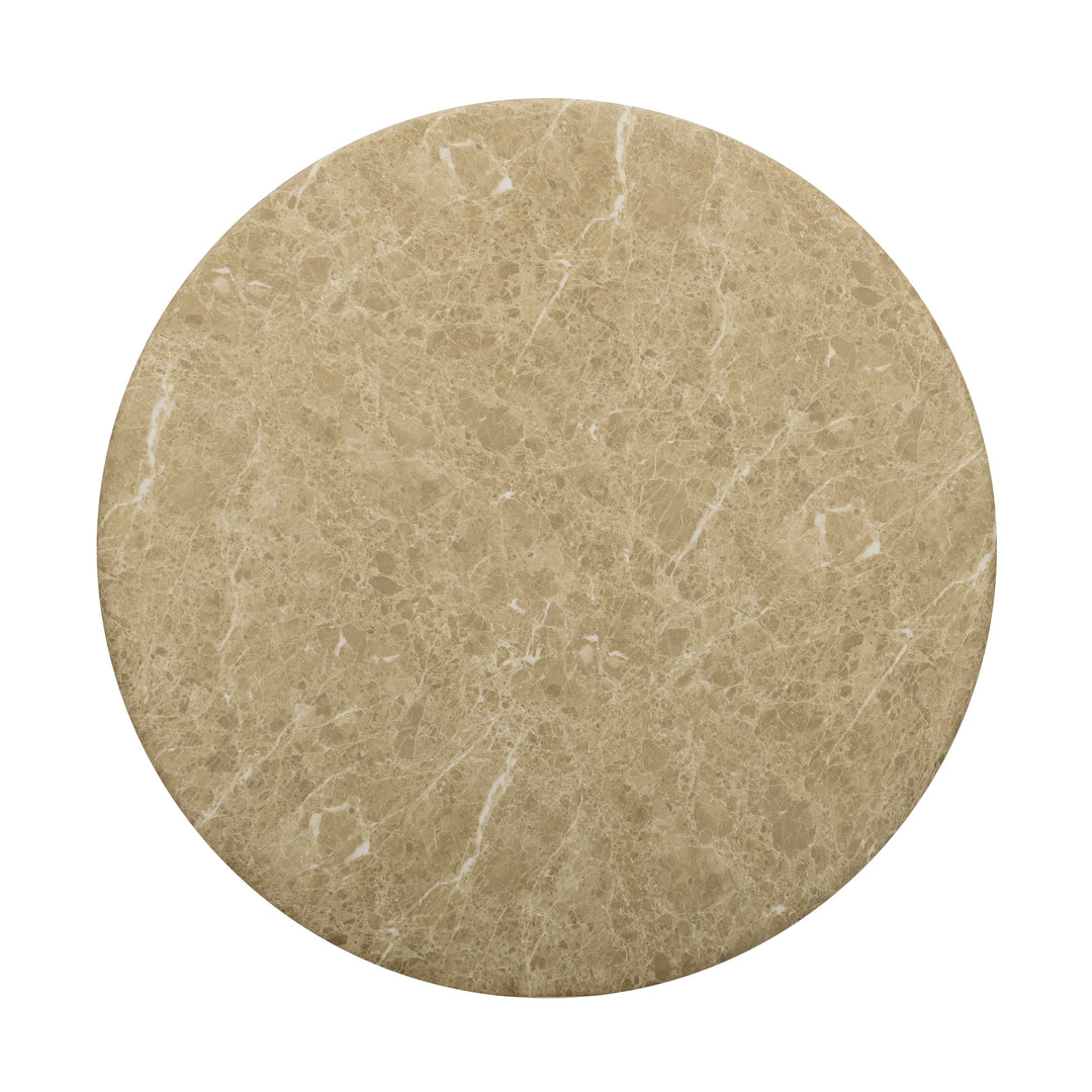 Cynthia 36" Light Emperador Marble Concrete Indoor/Outdoor Coffee Table