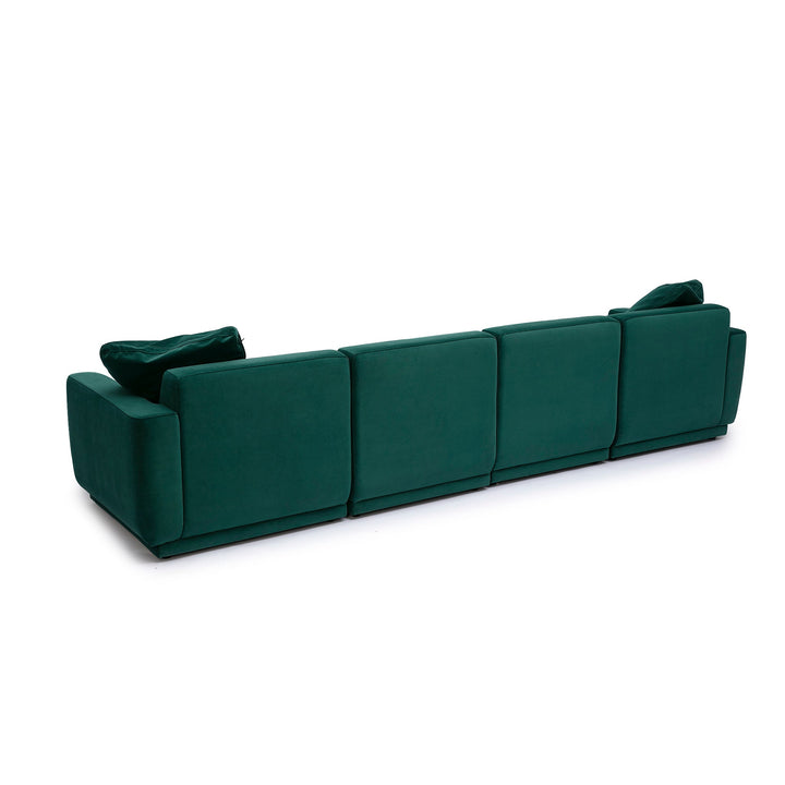 Perry Modular Sofa (96"-124") - Deep Green / 124"