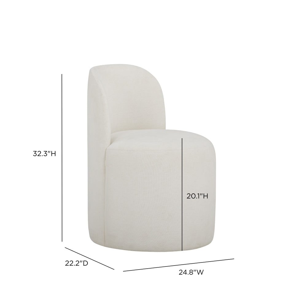 Persa Round Back Performance Chenille Dining Chair