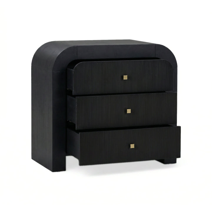 Hump 38" Arched 3-Drawer Bedside Chest