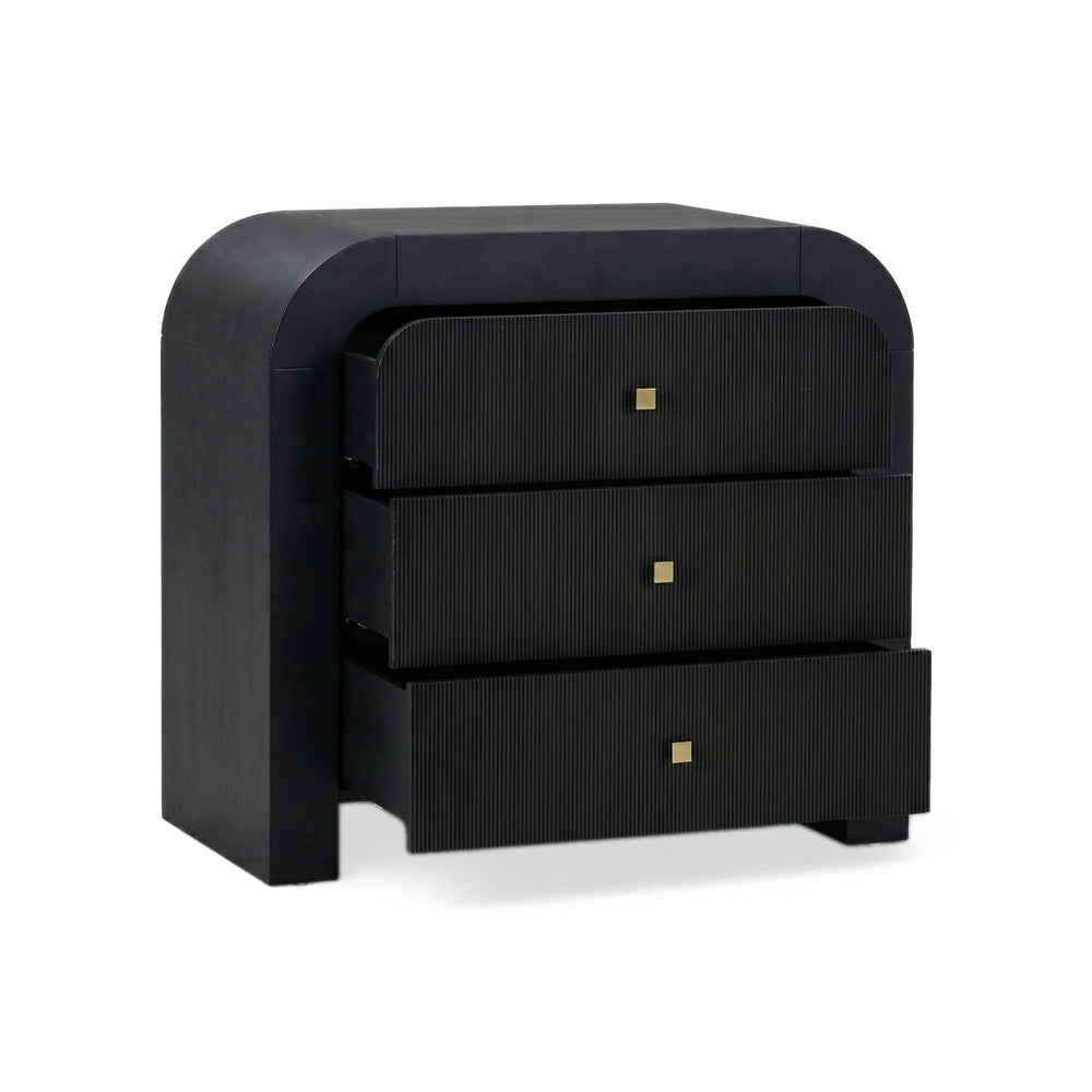 Hump 38" Arched 3-Drawer Bedside Chest