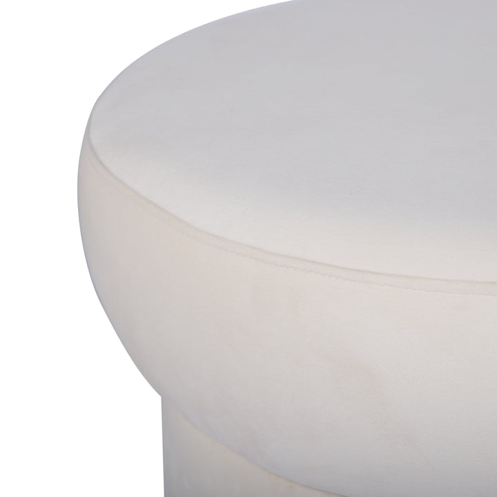 Andrea Performance Velvet Storage Bench (31"-50") - Cream / 50"