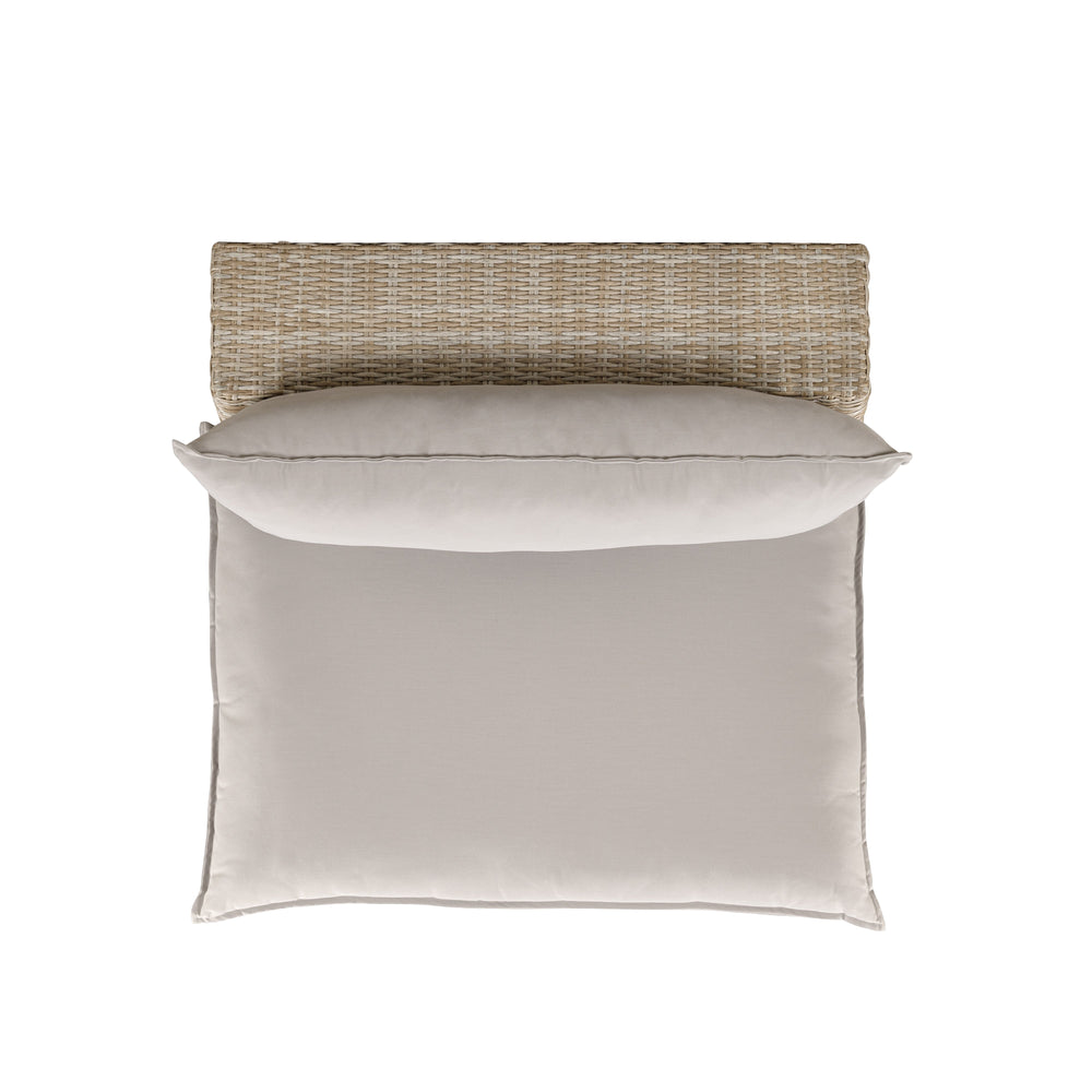 Cali Performance Fabric & Wicker Outdoor Armless Chair