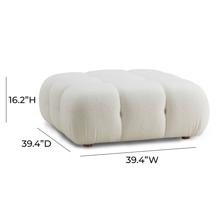 Calliope Performance Modular Ottoman - Cream