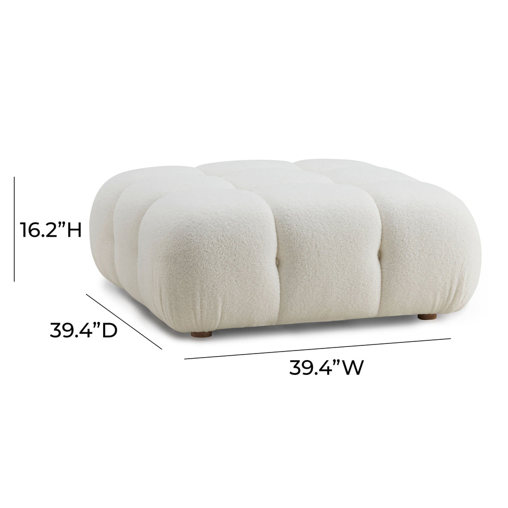 Calliope Performance Modular Ottoman - Cream