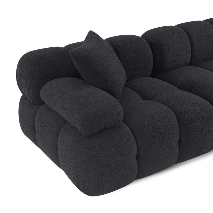 Calliope 79" Black Performance Fabric Modular Loveseat