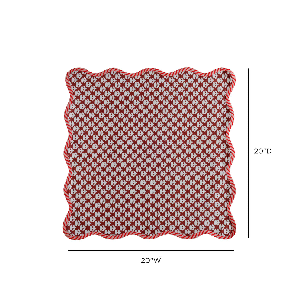 Crissy Rust Vintage Floral Cotton Canvas Printed Napkins - Set of 4
