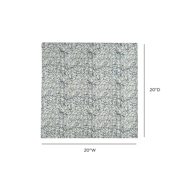 Crissy Black &amp;amp; White Cotton Canvas Printed Napkins - Set of 4