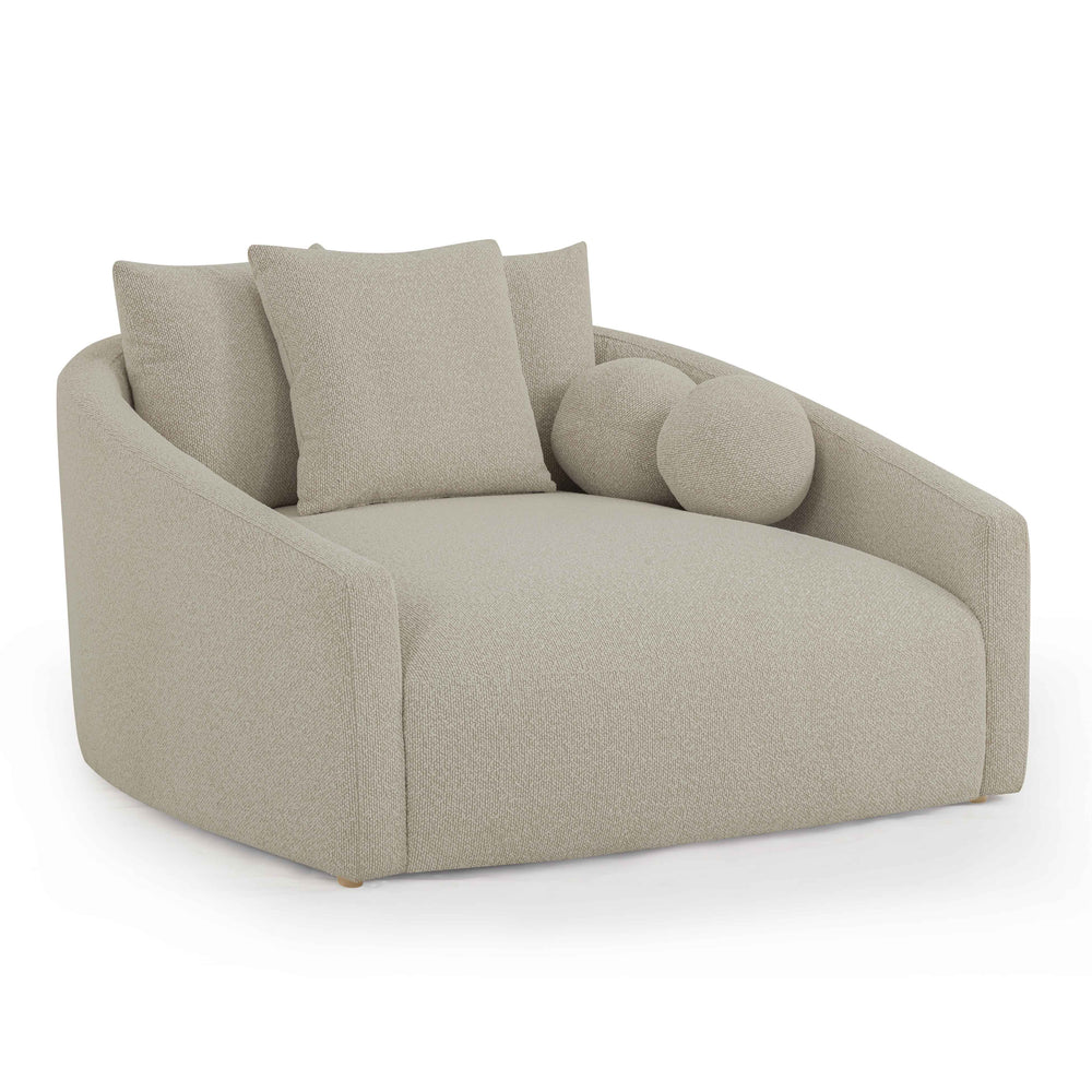 Hanim 54" Warm Grey Performance Boucle Daybed