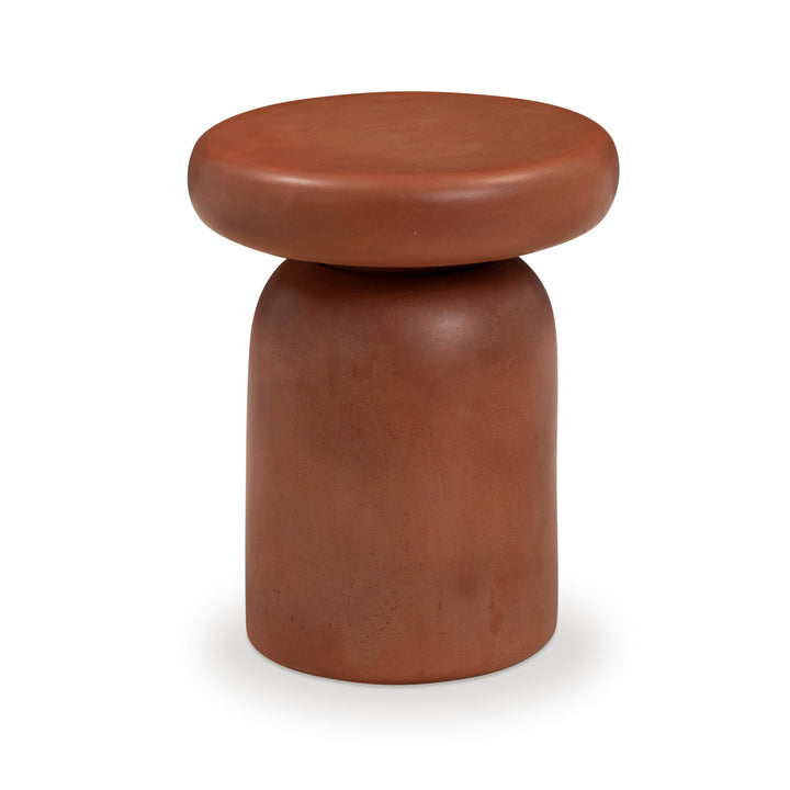 Lydia Concrete Indoor/Outdoor Side Table - Red
