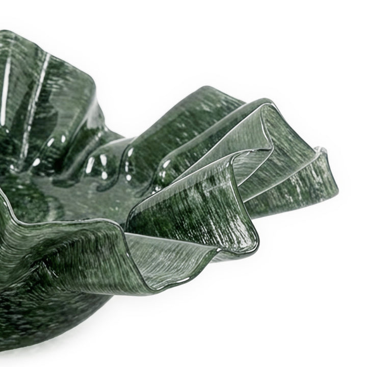 Col Green Glass Bowl (9"-11") - 11"