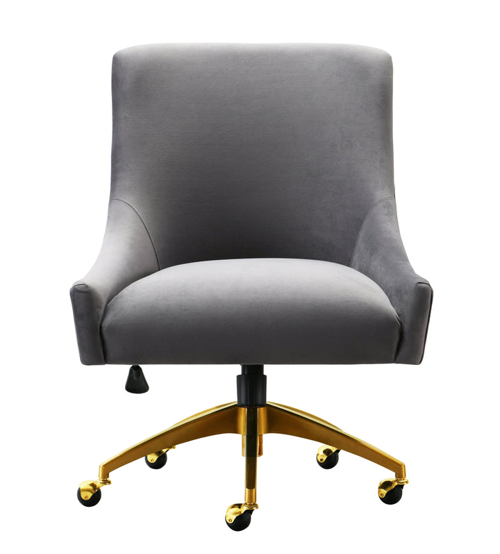Beatrix Performance Velvet Office Swivel Chair - Grey