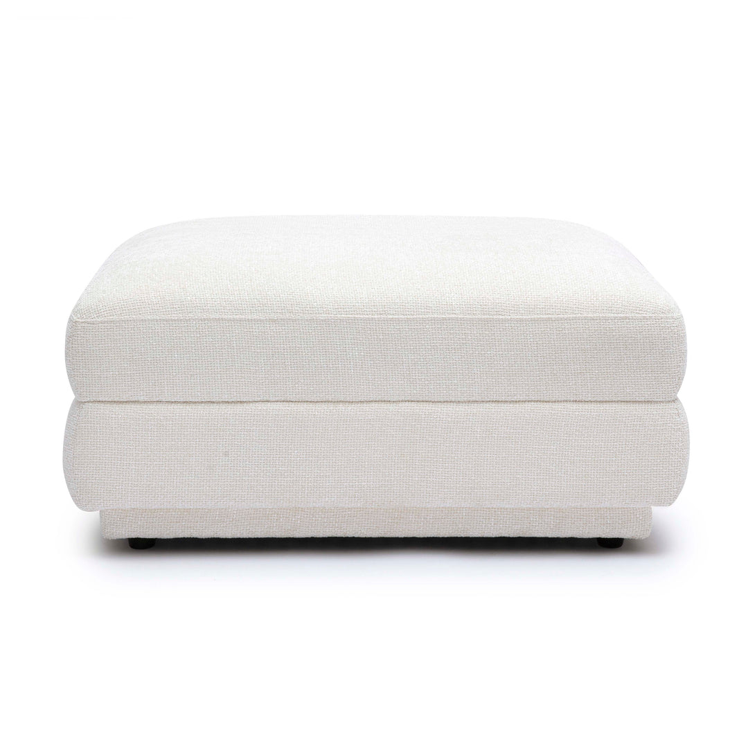 Perry Cream Performance Chenille Modular Ottoman