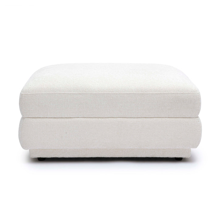 Perry Cream Performance Chenille Modular Ottoman