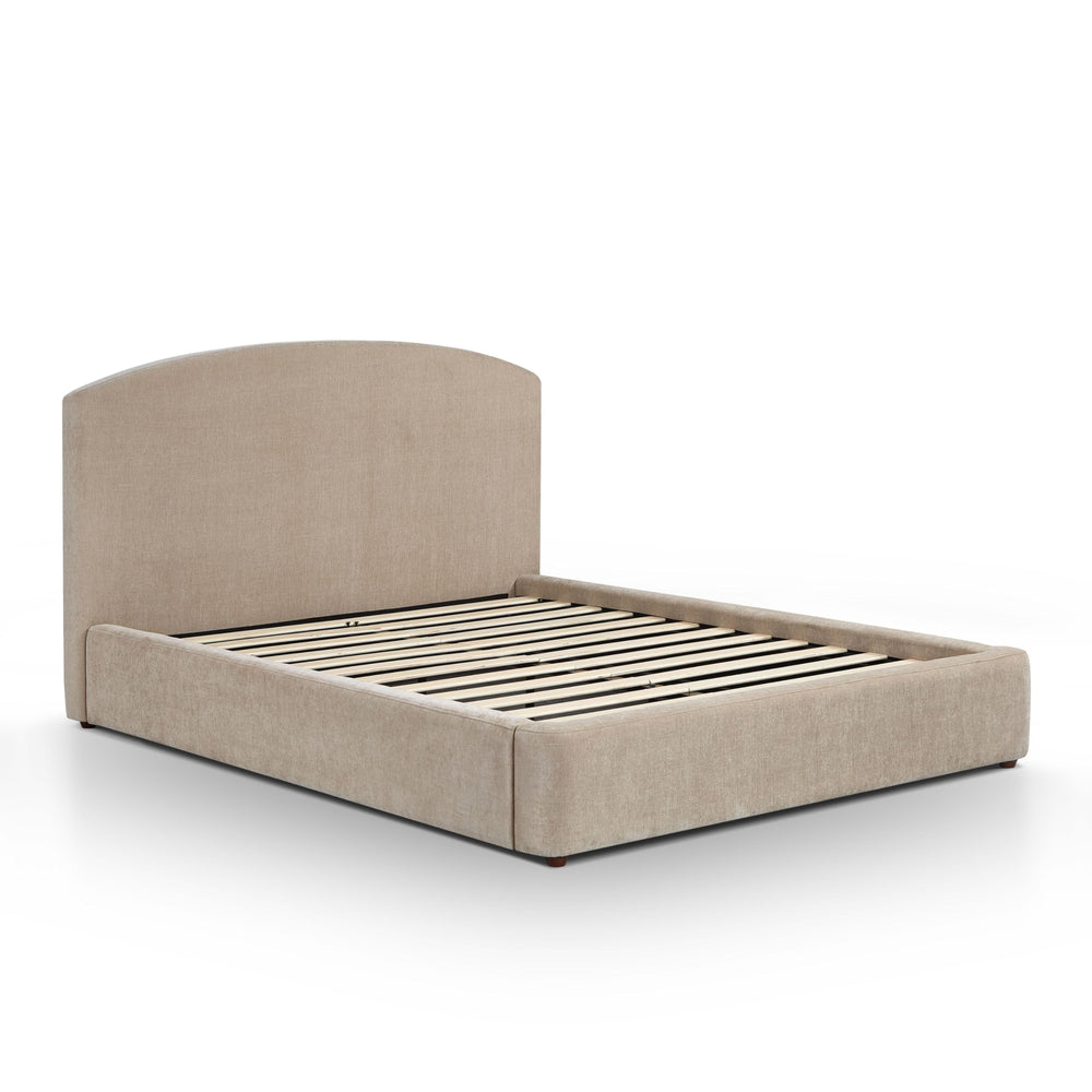 Leah Taupe Performance Chenille Bed - Queen