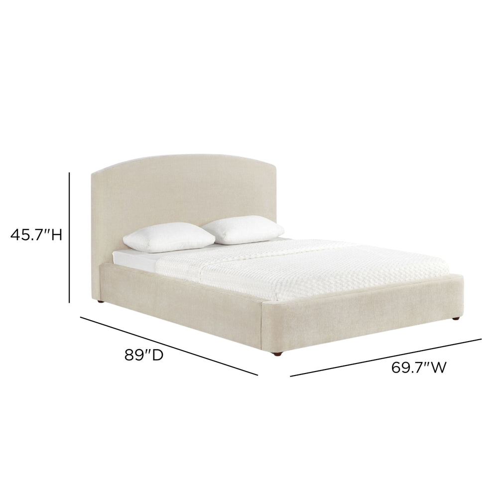 Leah Cream Performance Chenille Bed - Queen