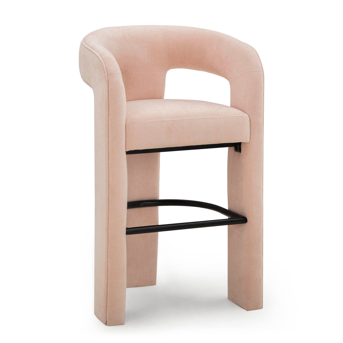 Malone Performance Chenille Stool - Blush / Bar Height