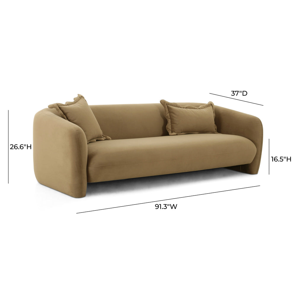 Lou 91" Sofa - Cafe Au Lait