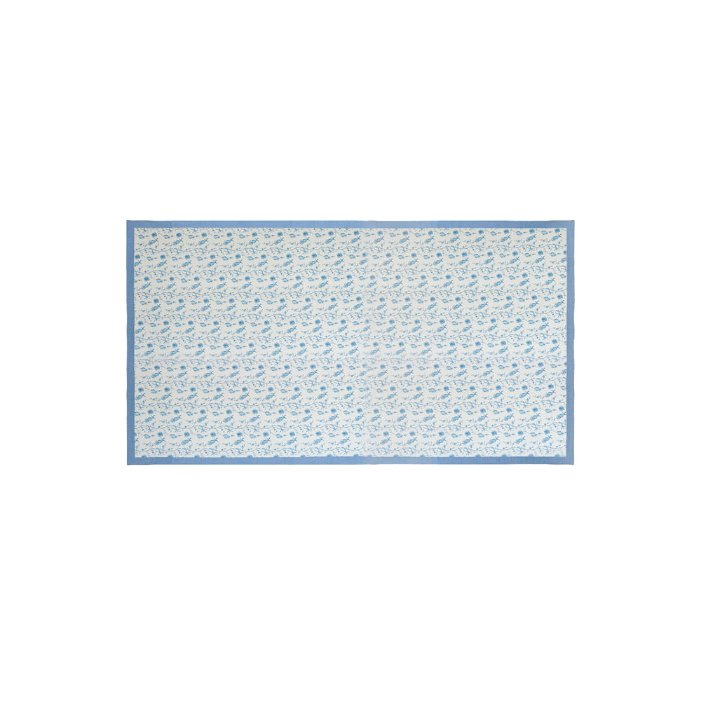 Dolce Baby Blue Natural Cotton Table Cloth - 70" x 140"