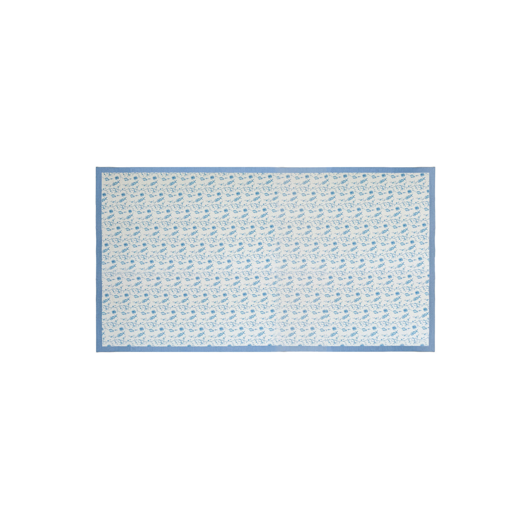 Dolce Baby Blue Natural Cotton Table Cloth - 70" x 140"
