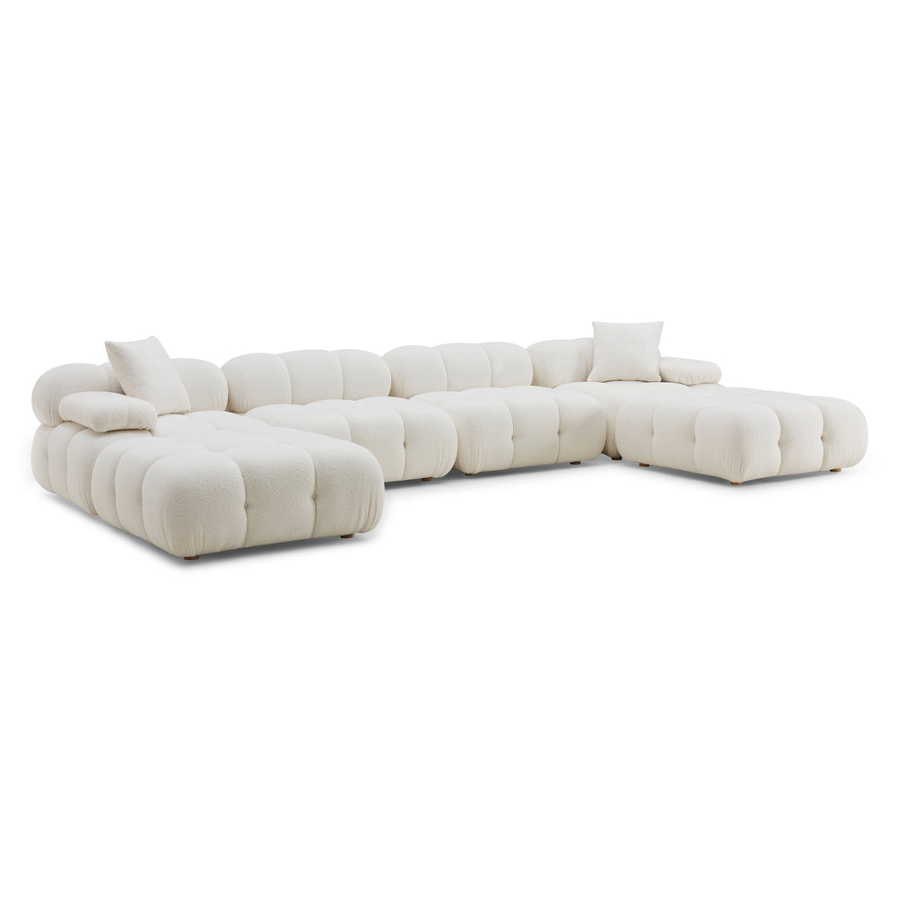Calliope 6-piece Performance Modular U-Sectional - Cream